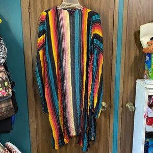 Rock & Roll Cowgirl Multicolor Striped Top EUC Very Oversized
